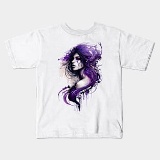 Purple Scorpio Goddess Kids T-Shirt